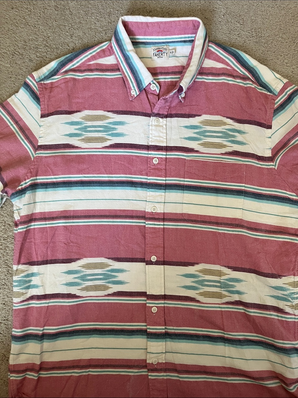 Faherty Short Sleeve Button-up Coast Shirt
